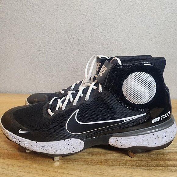 Nike Alpha Huarache Elite 3 Mid React Metal Baseball Cleats Mens 15 CK0745-011 - Picture 7 of 16